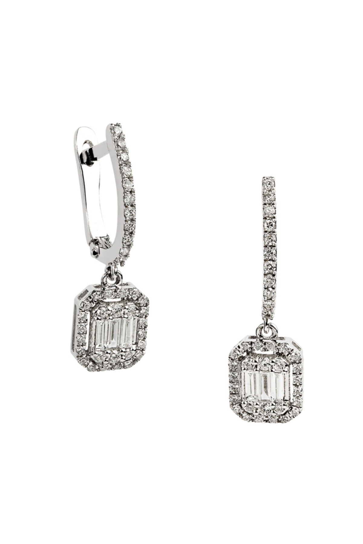 Clavis Jewelry Baget Taşlı Pırlanta Küpe (ckp0727)