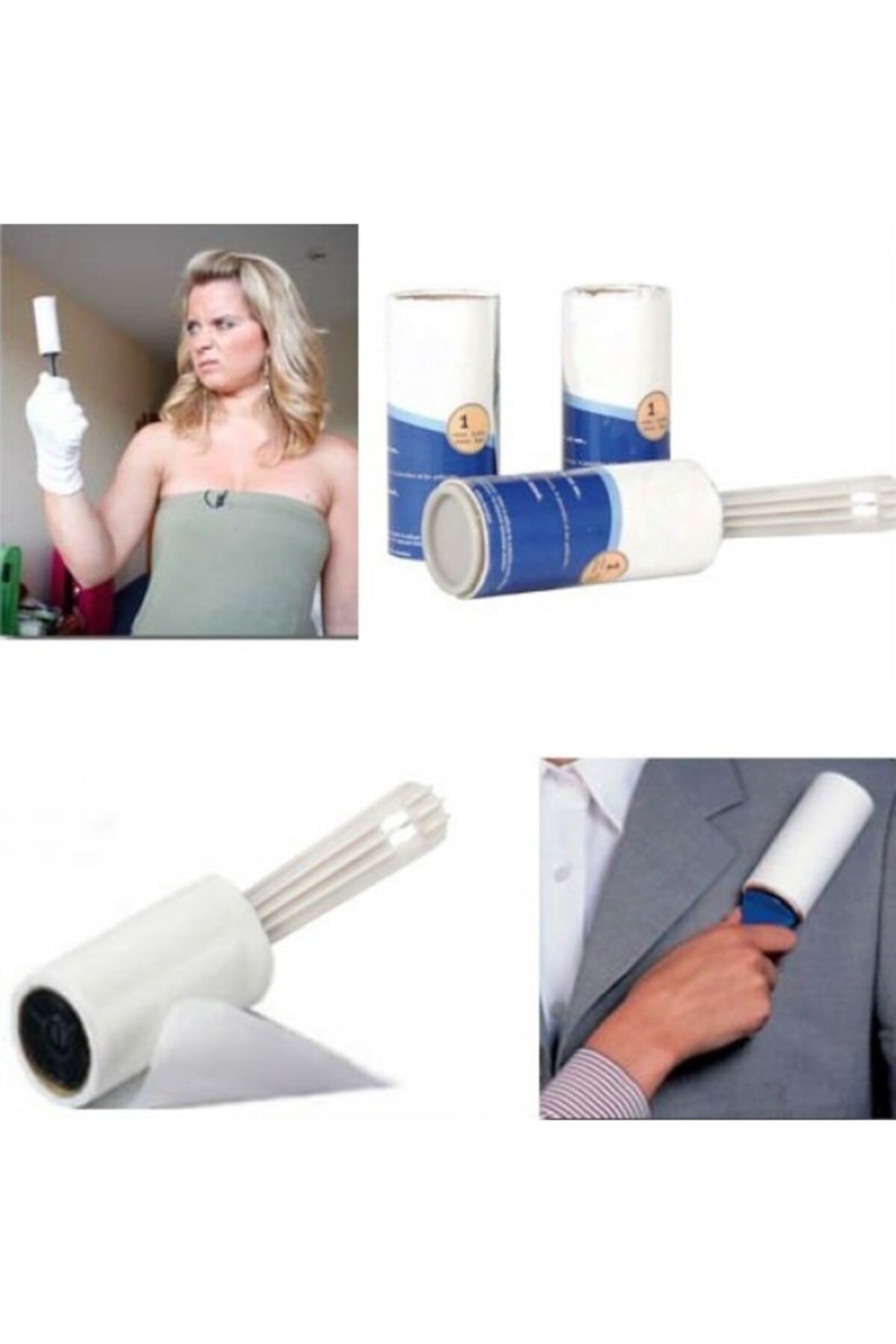 alpanya 3'lü Tüy Toz Toplama Aparatı Evcil Hayvan Tüy Toz Toplayıcı Temizleyici Rulo Bant Asorti