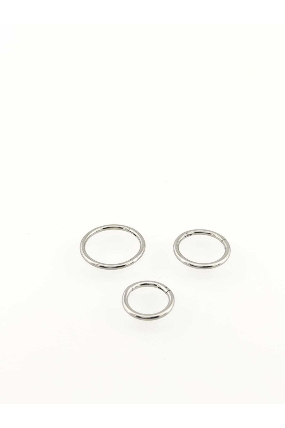 Takıparkxs 316 L Cerrahi Çelik 6-8-10 Mm Tam Halka Piercing Set (tragus-septum-helix-kıkırdak)