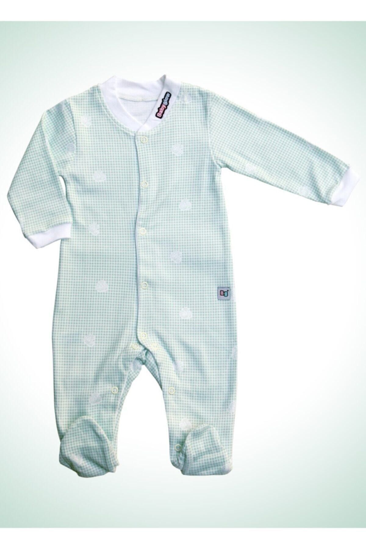 Babyglow Bebek Yeşil Ateş Ölçer Bebek Tulumu Pamuk 0-3 Ay