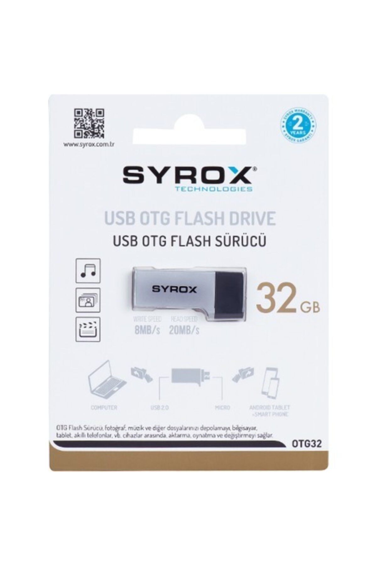Çeşitli 32 Gb Otg Micro Usb Syrox Syx-otg32