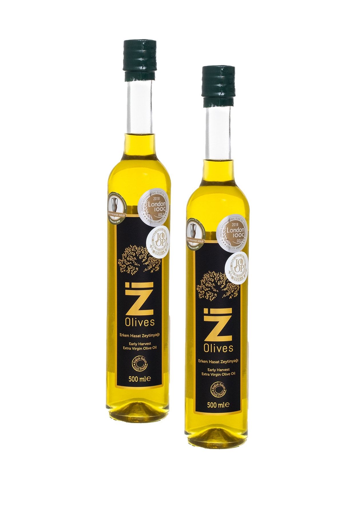 İZ Olives Ödüllü Erken Hasat Soğuk Sıkım Mut Zeytinyağı 2* 500 ml
