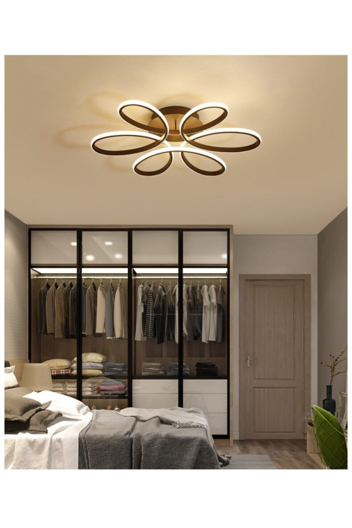 AEM AYDİNLATMA Altınyıldız Siyah Led Avize