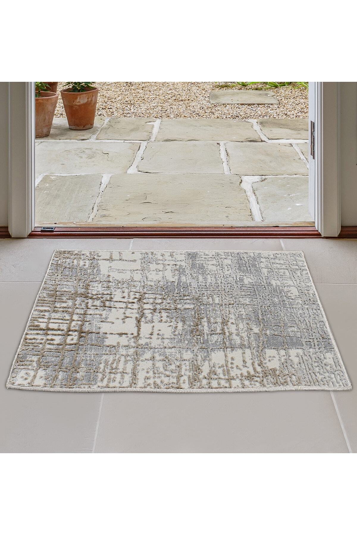 Konfor Halı Beyaz Dokuma Paspas 50x80