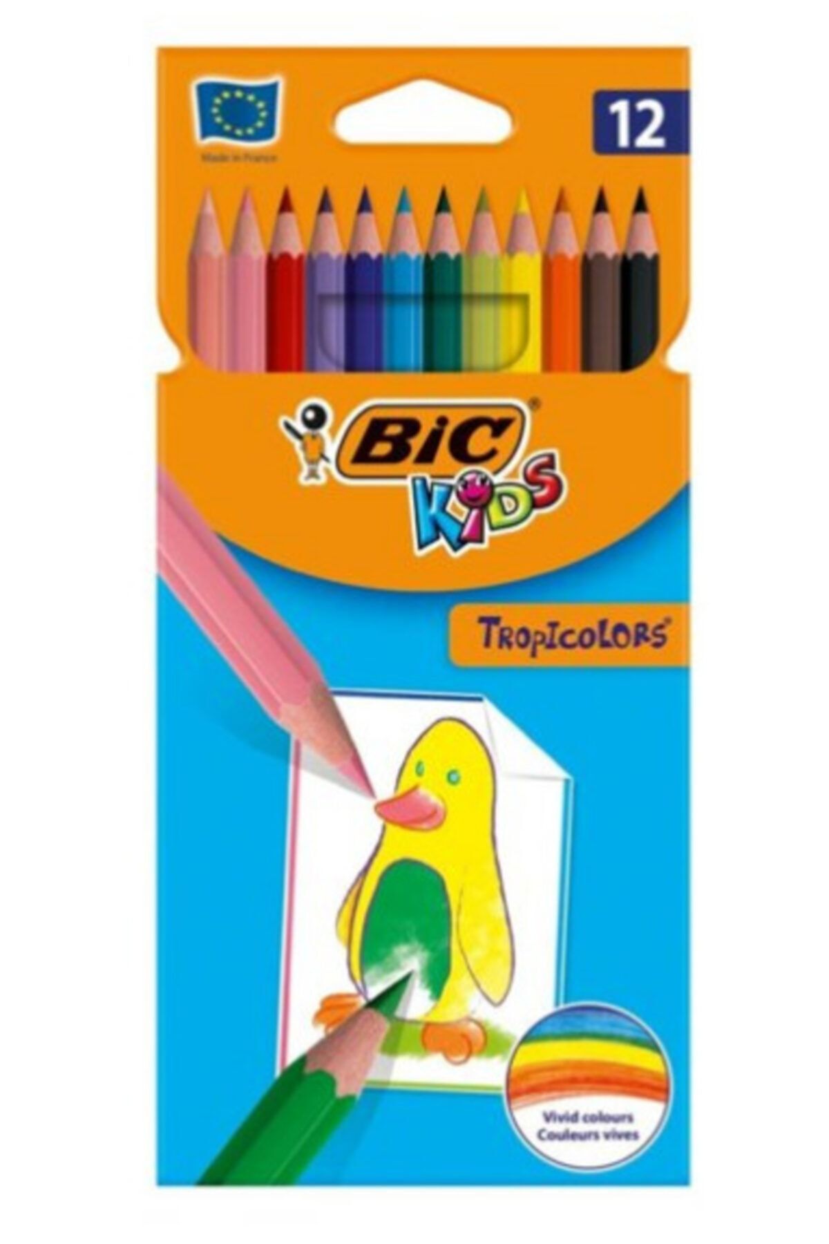 Bic Tropıcolor Kuru Boya Kalemi 12 Renk Kutu