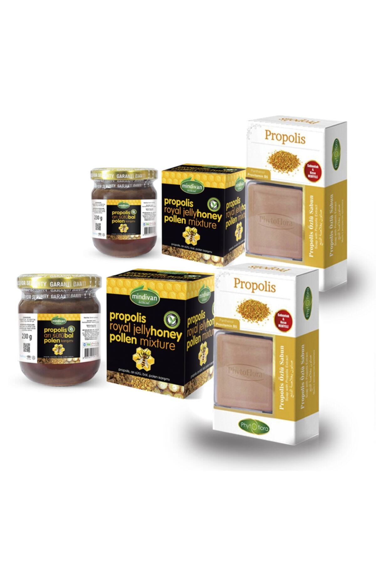 Mindivan Propolis Arı Sütü Bal Polen Ve Propolis Sabun X 2 Adet