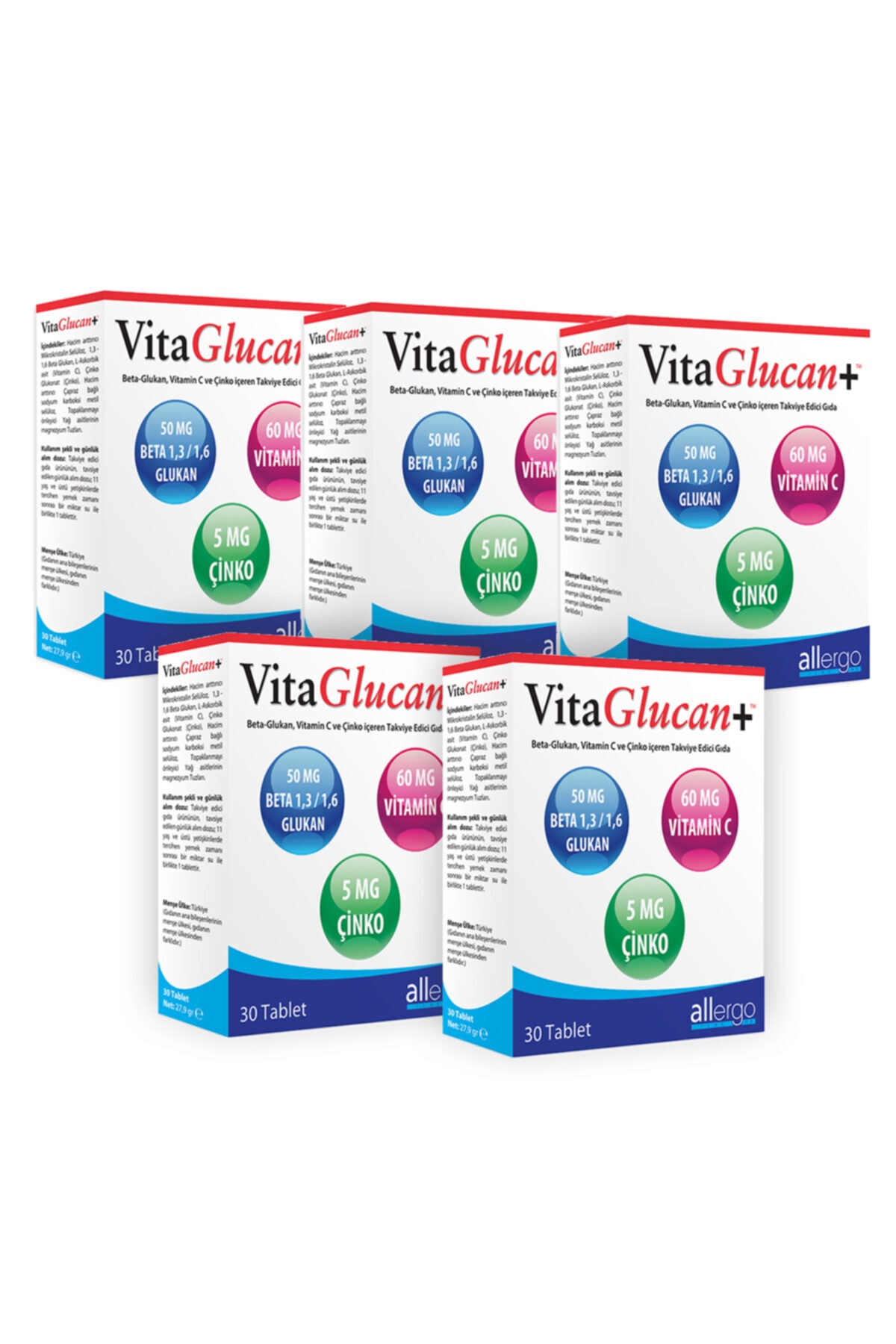 Vitaglucan+ Vitaglucan + 30 Kapsül X 5 Adet