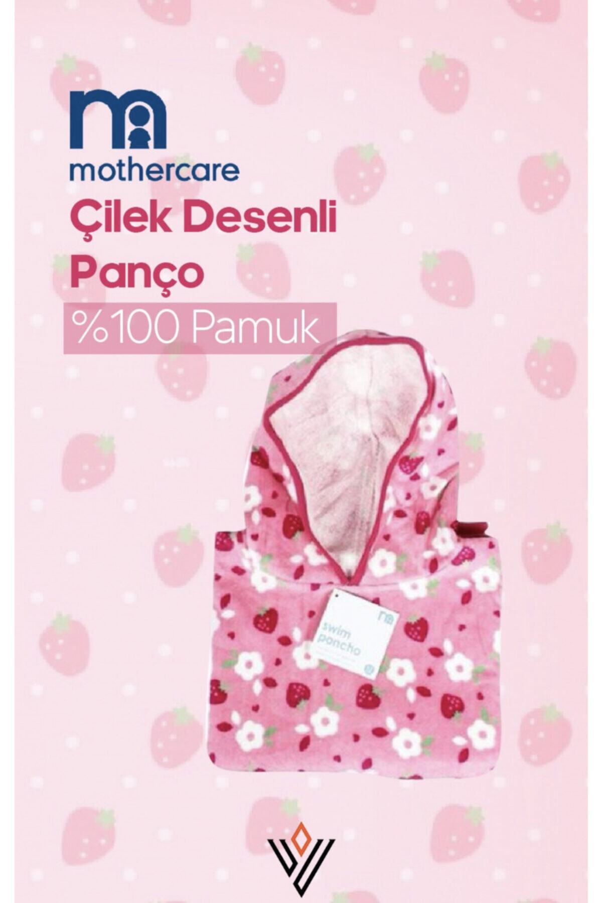 MOTHERCARE Kız Çocuk Pembe Çilek Desenli Panço