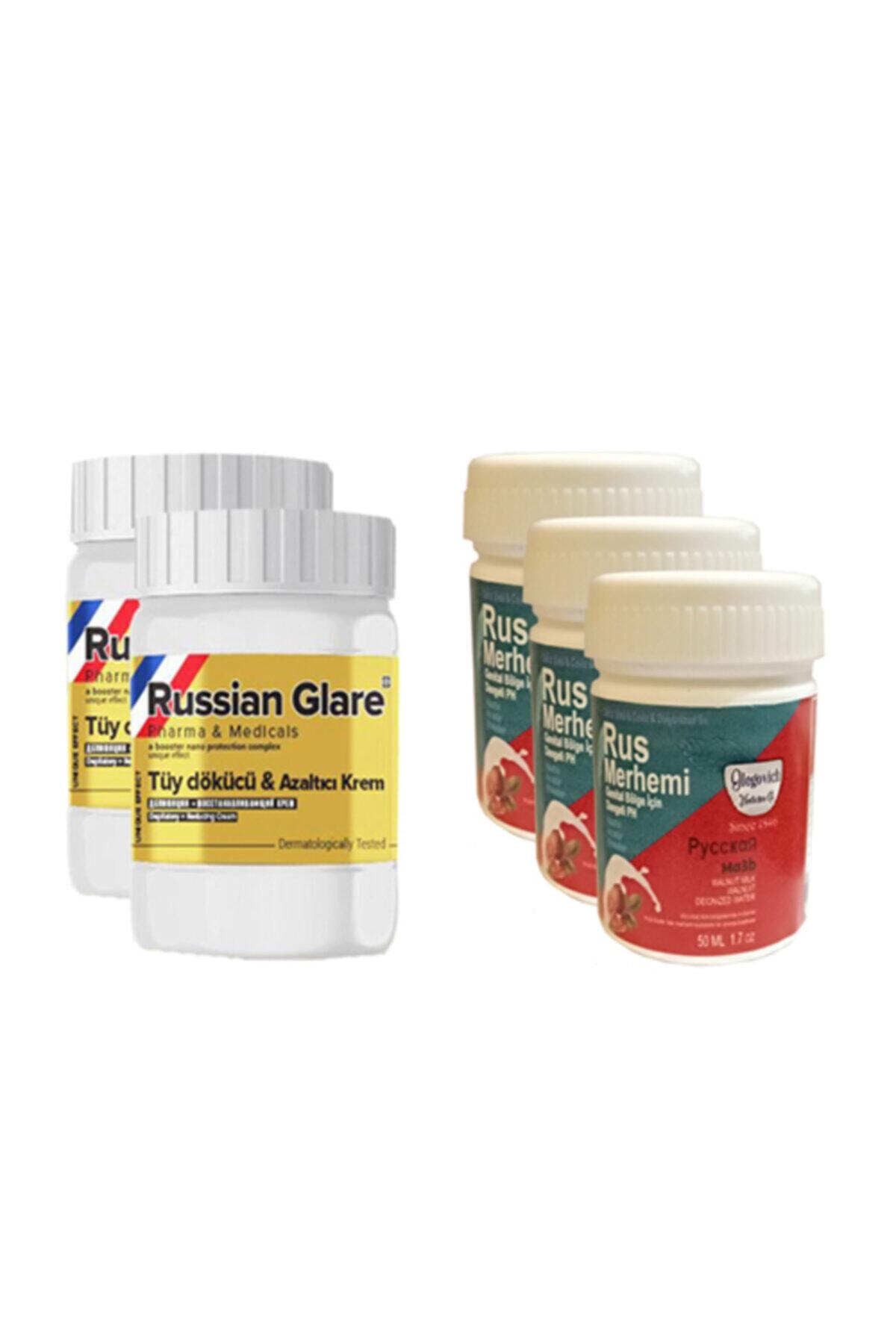 Olegovich Medicine Russıan Glare Tüy Dökücü Azaltıcı Merhem 50 Ml 2 Ad + Rus Merhemi Genital Bölge Kremi 50 Ml 3 Ad