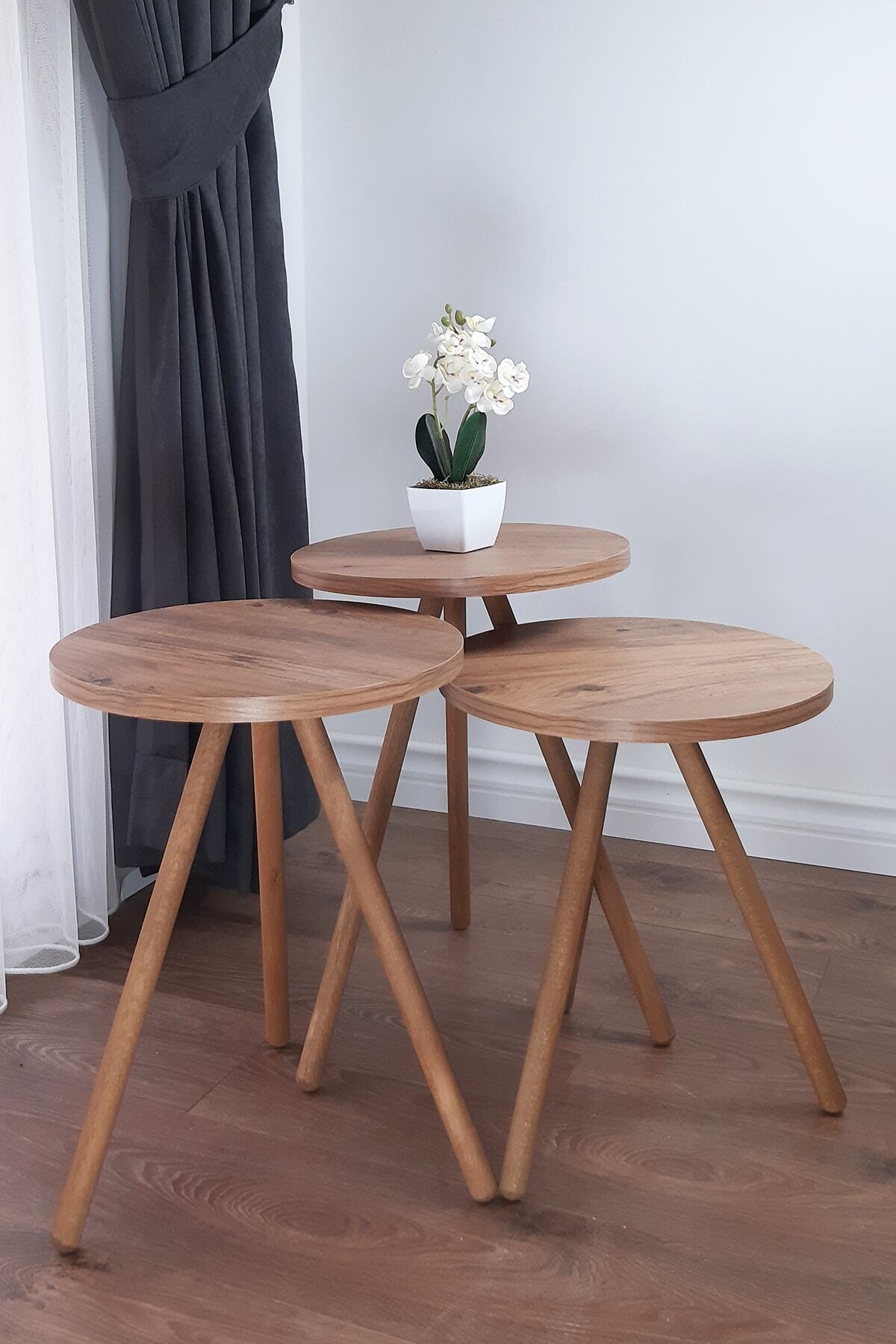 intergodesign Zigon Sehpa Ahşap Ayaklı Atlantik Çam