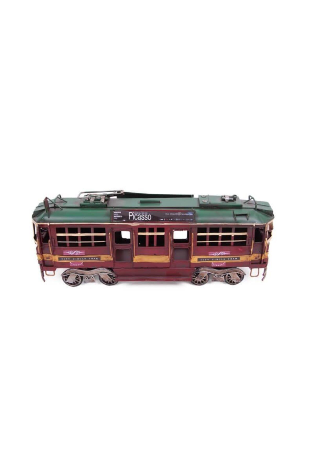 ozgurpazar Dekoratif Metal Piccaso Treni Vintage Biblo Hediyelik