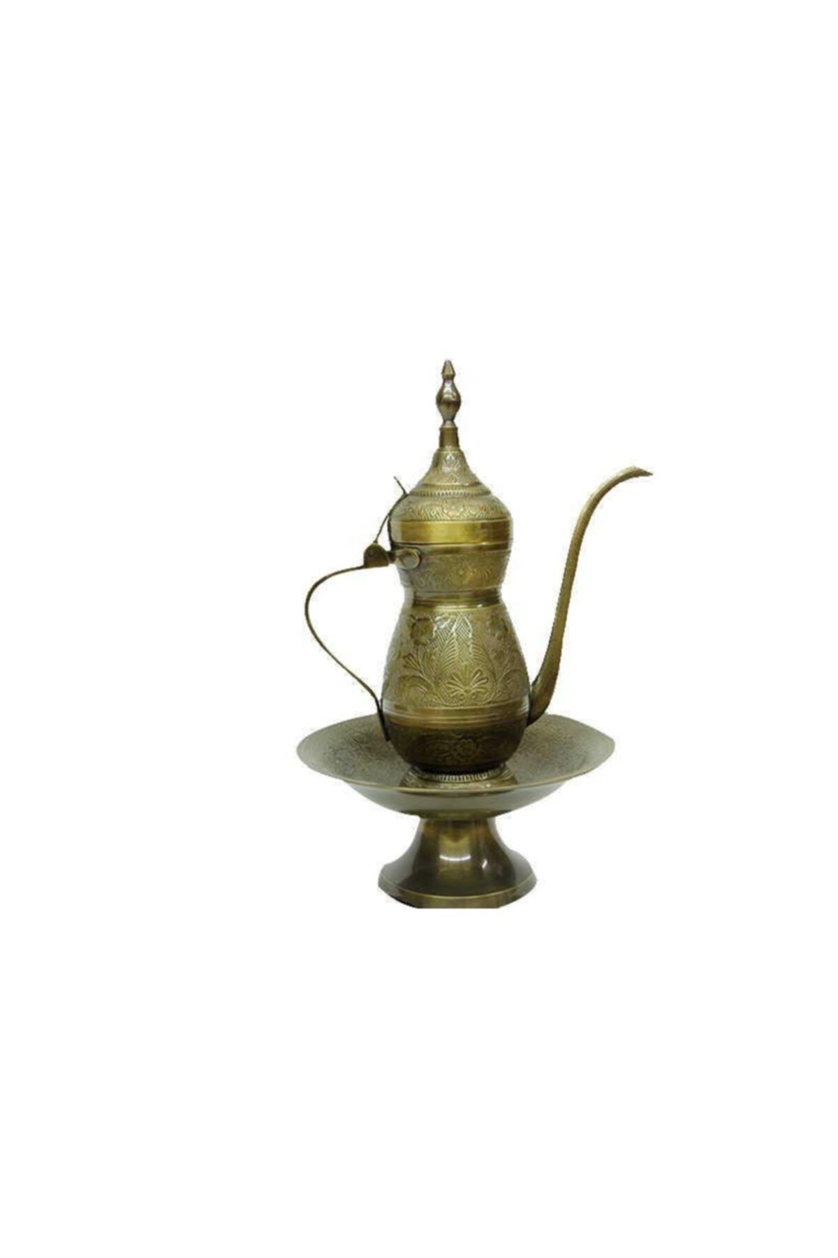 ozgurpazar Ibrik Sahanlı Antik Bronz Dekoratif Hediyelik