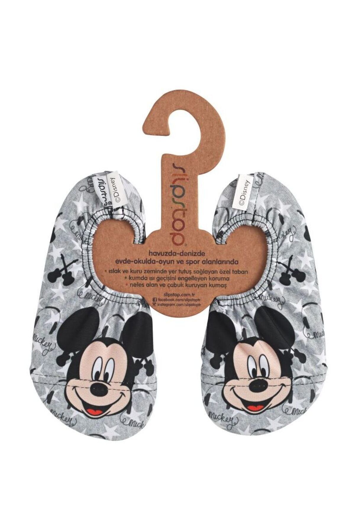 slipstop disney mickey unisex cocuk gri deniz ayakkabisi fiyati yorumlari trendyol