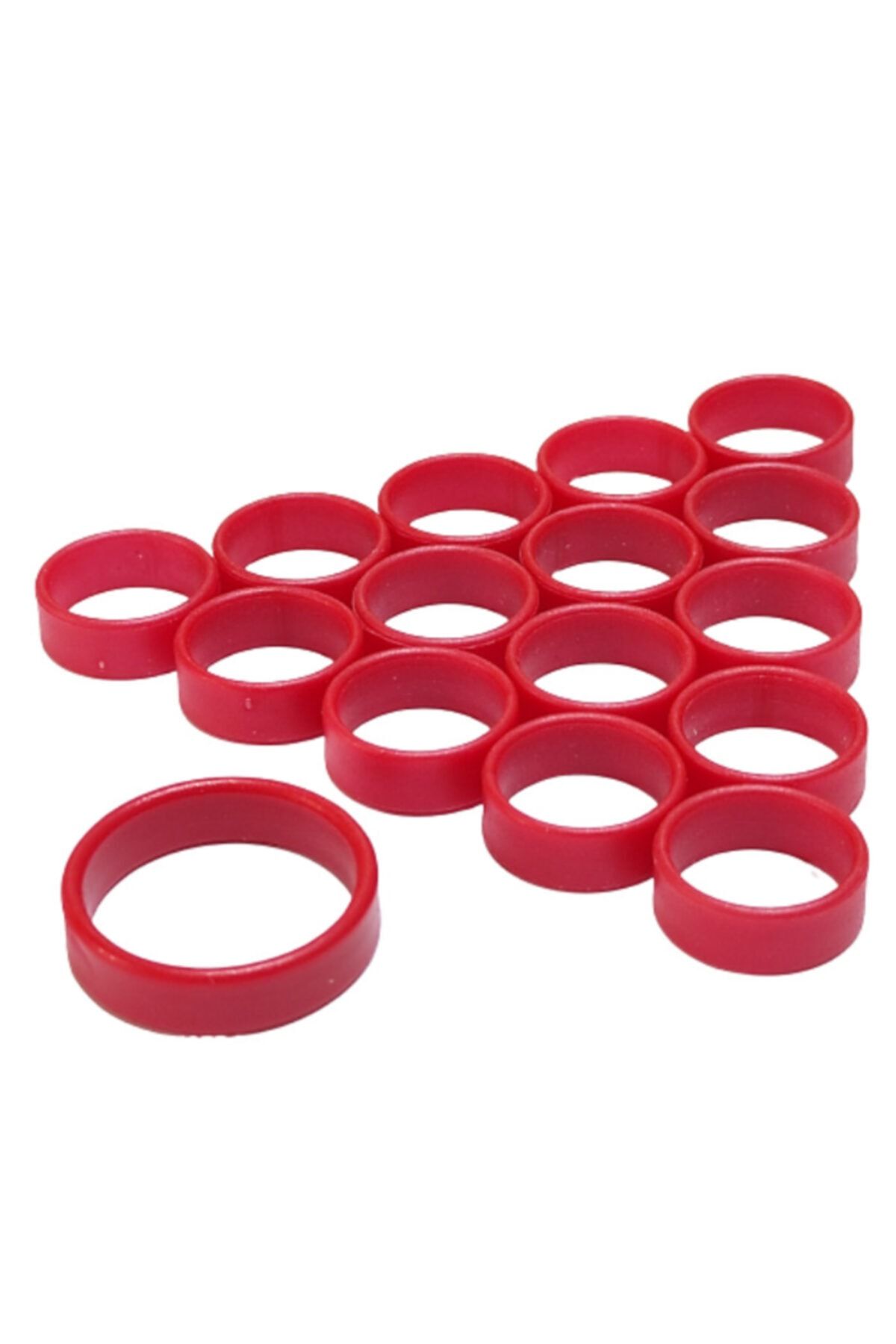 mutlu tavukçuluk Tavuk Halkası-künyesi 18 Mm 10 Lu Pk.kırmızı