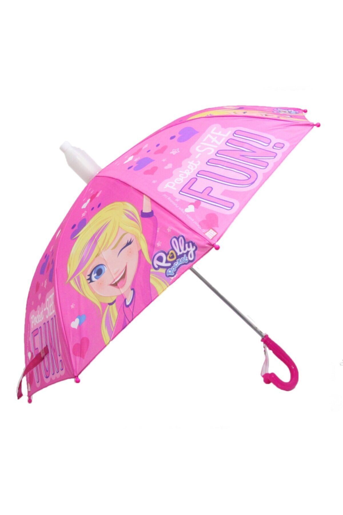 Rubenis Poly Pocket Lisanslı Çocuk Şemsiyesi Pembe