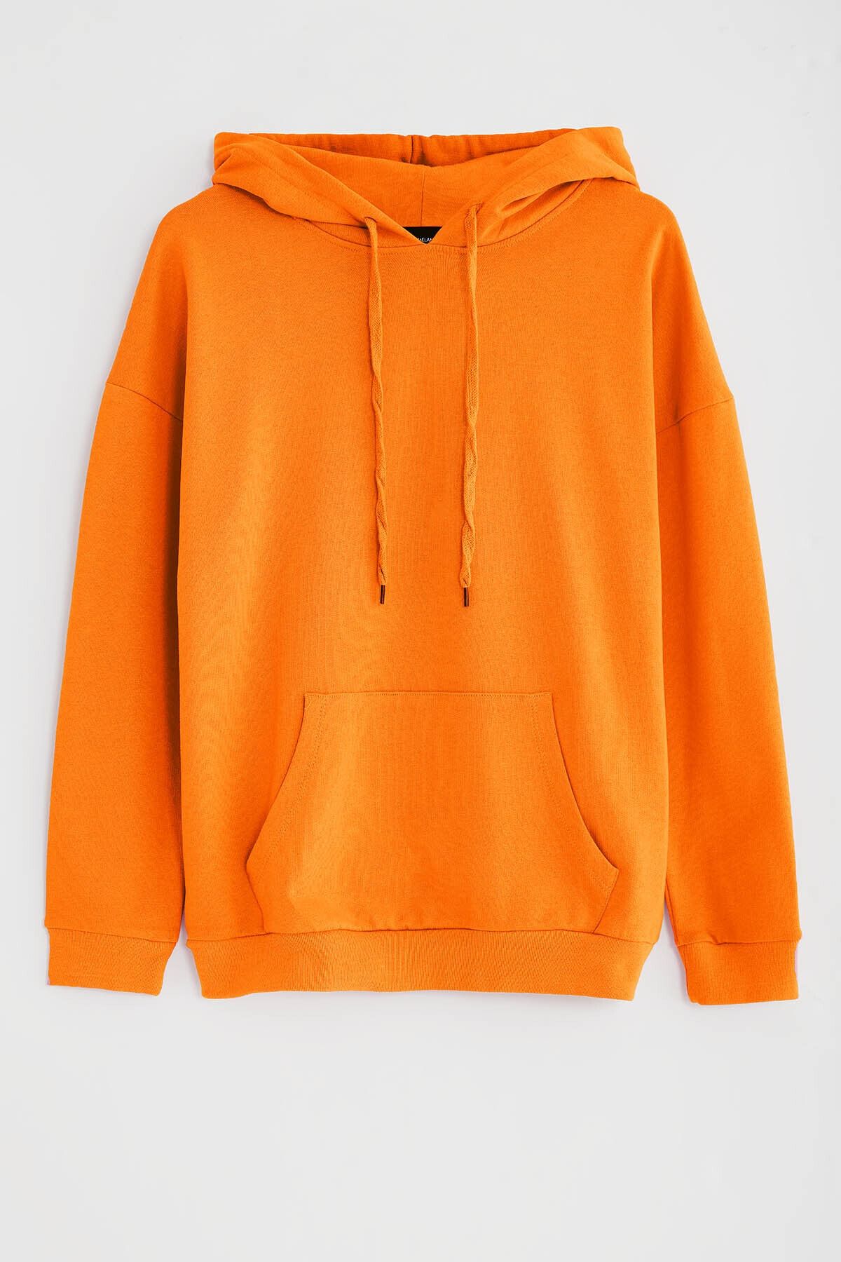 grimelange jane kadin turuncu basic kapusonlu sweatshirt fiyati yorumlari trendyol