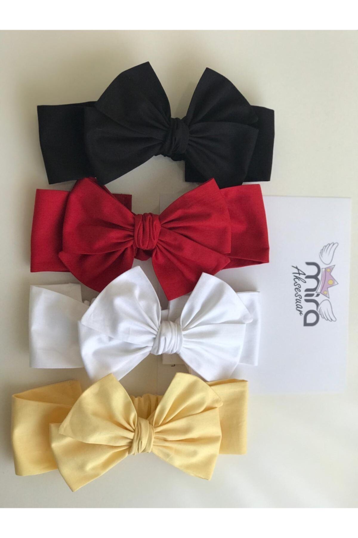 Mira Aksesuar Kız Bebek Fiyonklu Bandana 4'lü