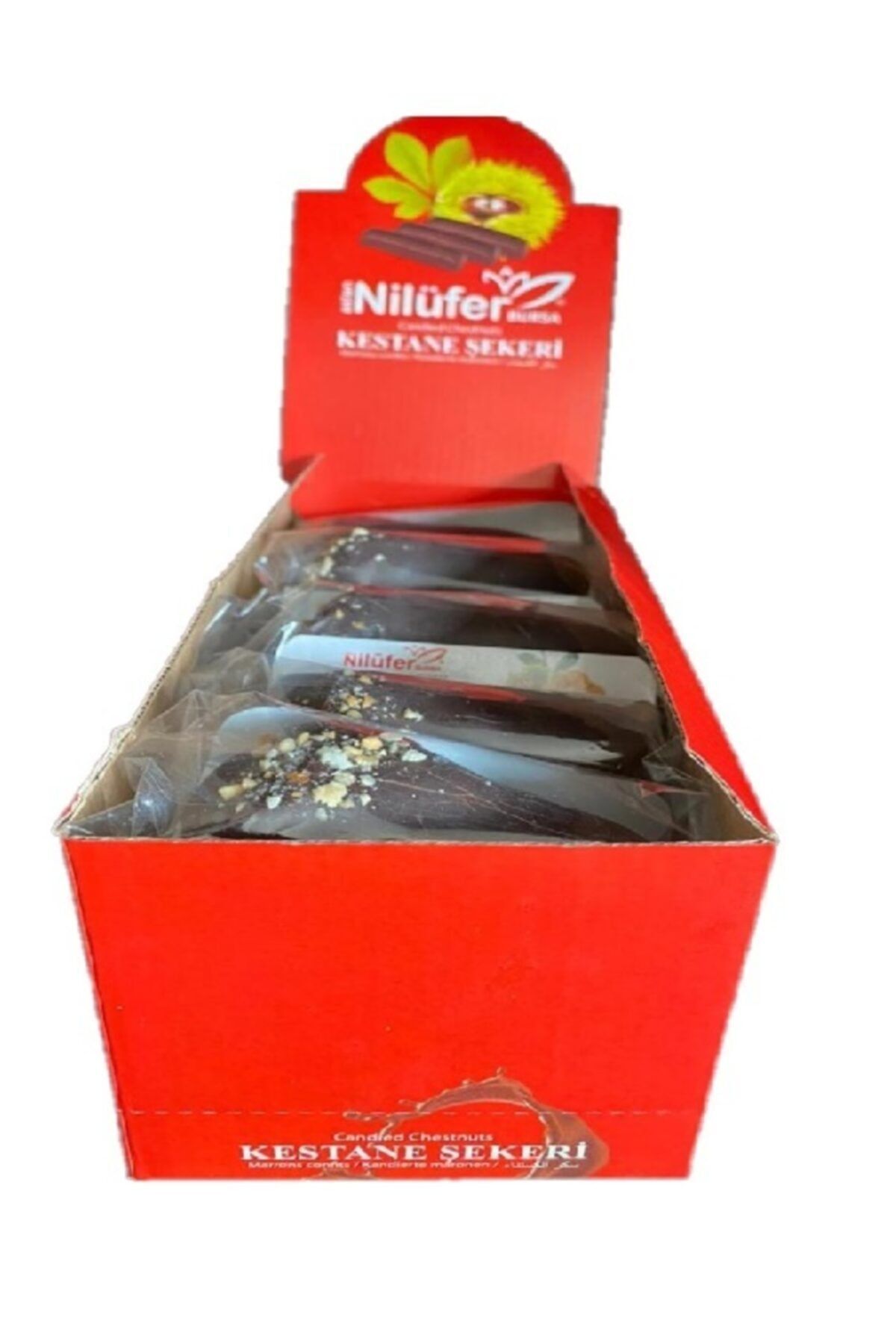 Nilüfer Kestane Şekeri Kestane Şekeri 15 Adet Konik Çikolatalı Kestane Şekeri