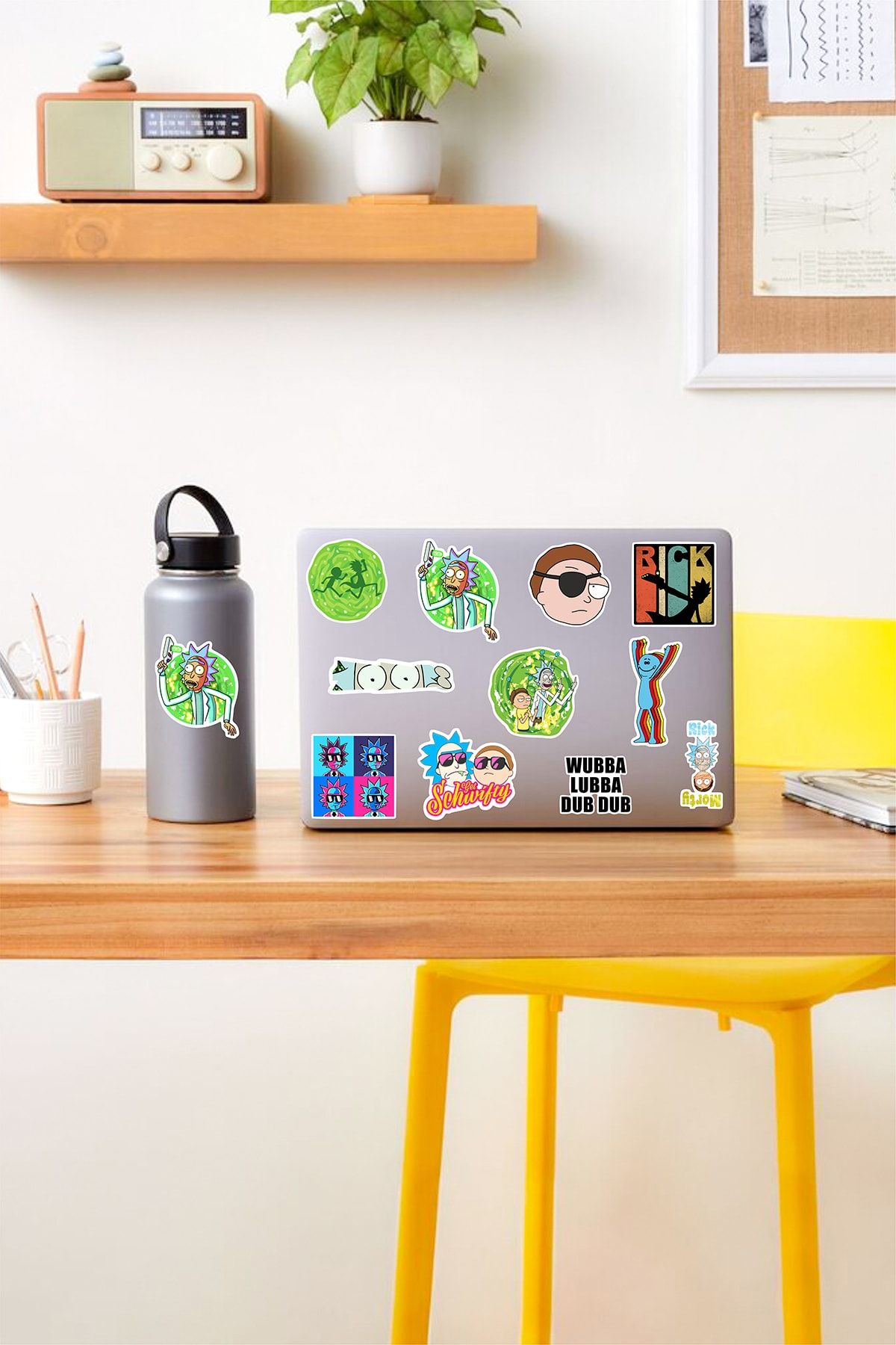 AR Sticker Notebook Tablet Sticker Set Ricky And Morty Temalı