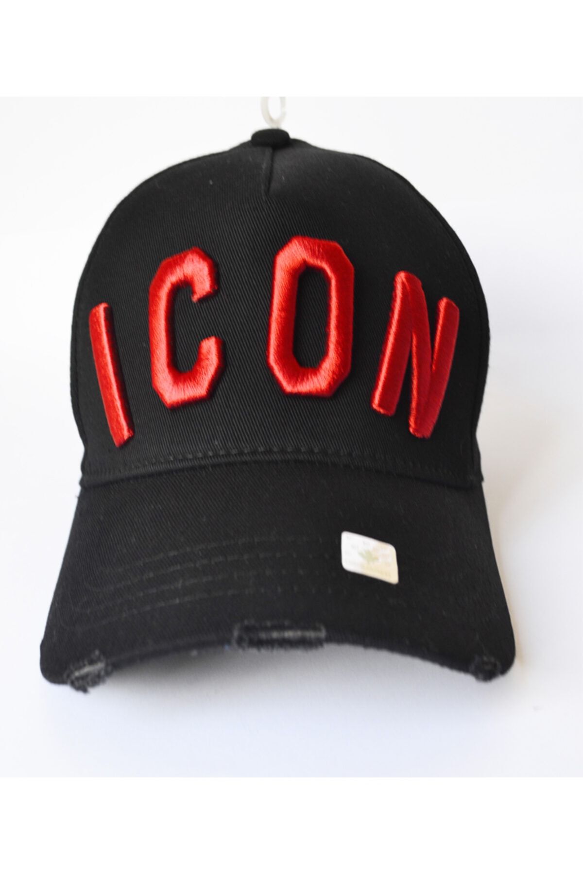 Icon Siyah Renk Unisex Şapka Kırmızı Yazılı