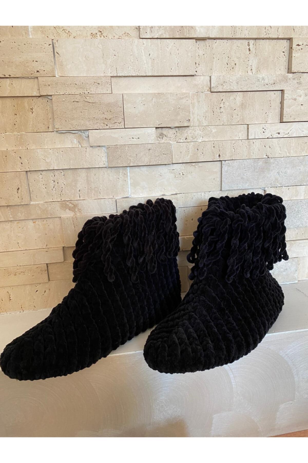 AyPappa Kadın Örgü Patik Panduf