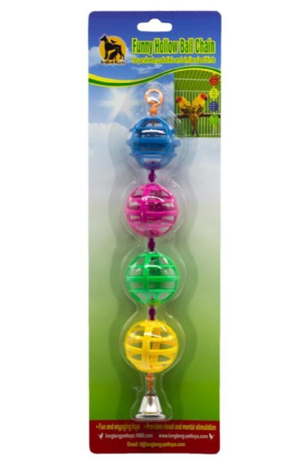 LONGTENG PETTOYS Longteng Kuşlar Için Lüx Dörtlü Top Oyuncak