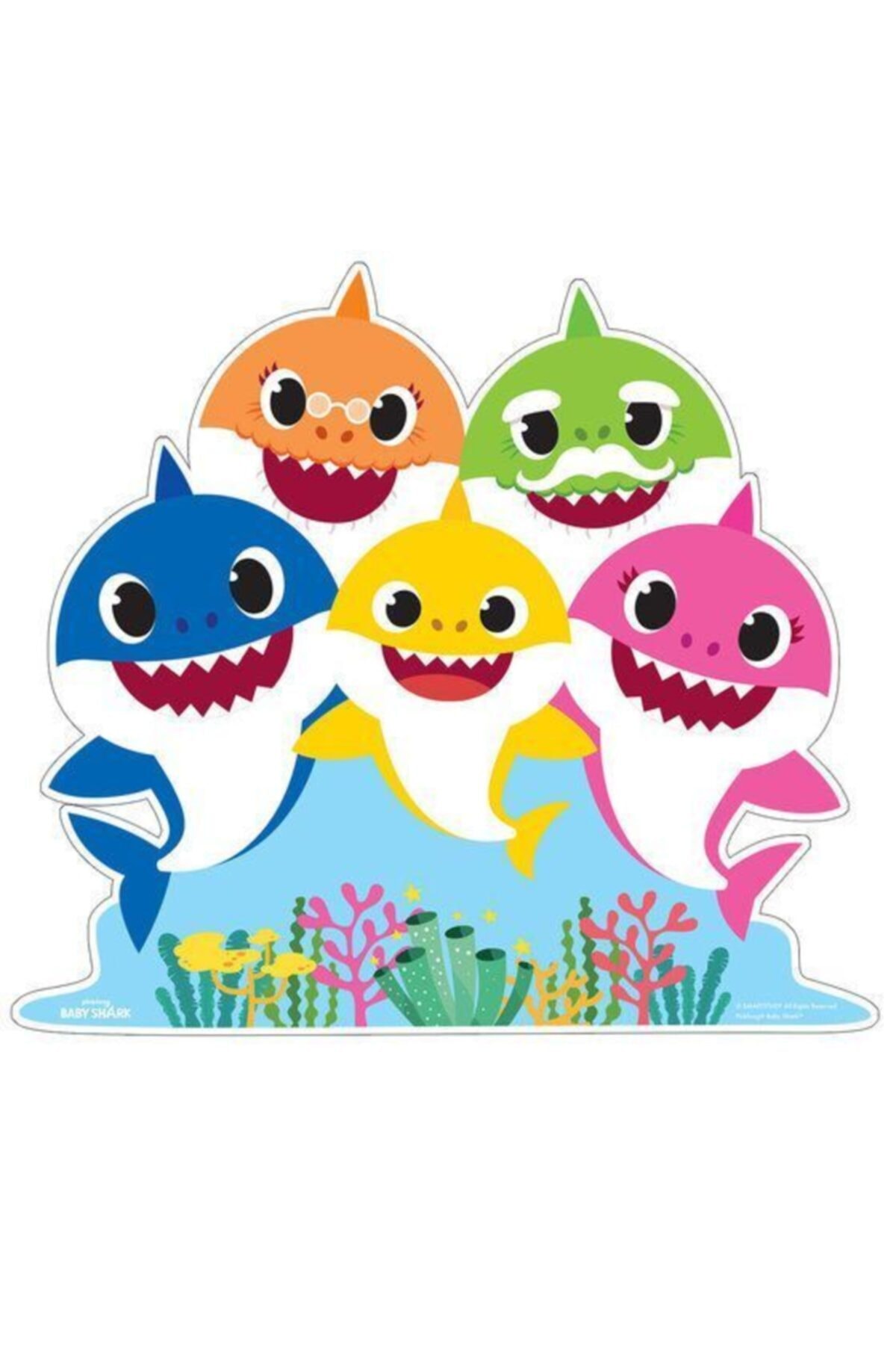 SEVVOM Boutique Baby Shark Yenilebilir Resimli Pasta Şeker Kağıt Baskısı