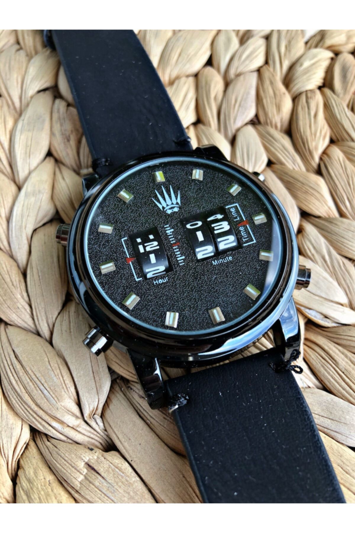 watchofroyal roller design black leather kol saati fiyati yorumlari trendyol