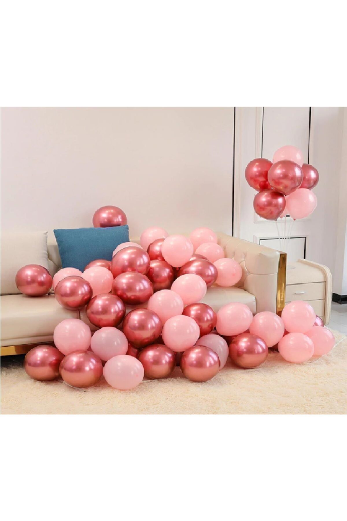 partisüs Pembe Balon Dekoru Standlı Balon Seti