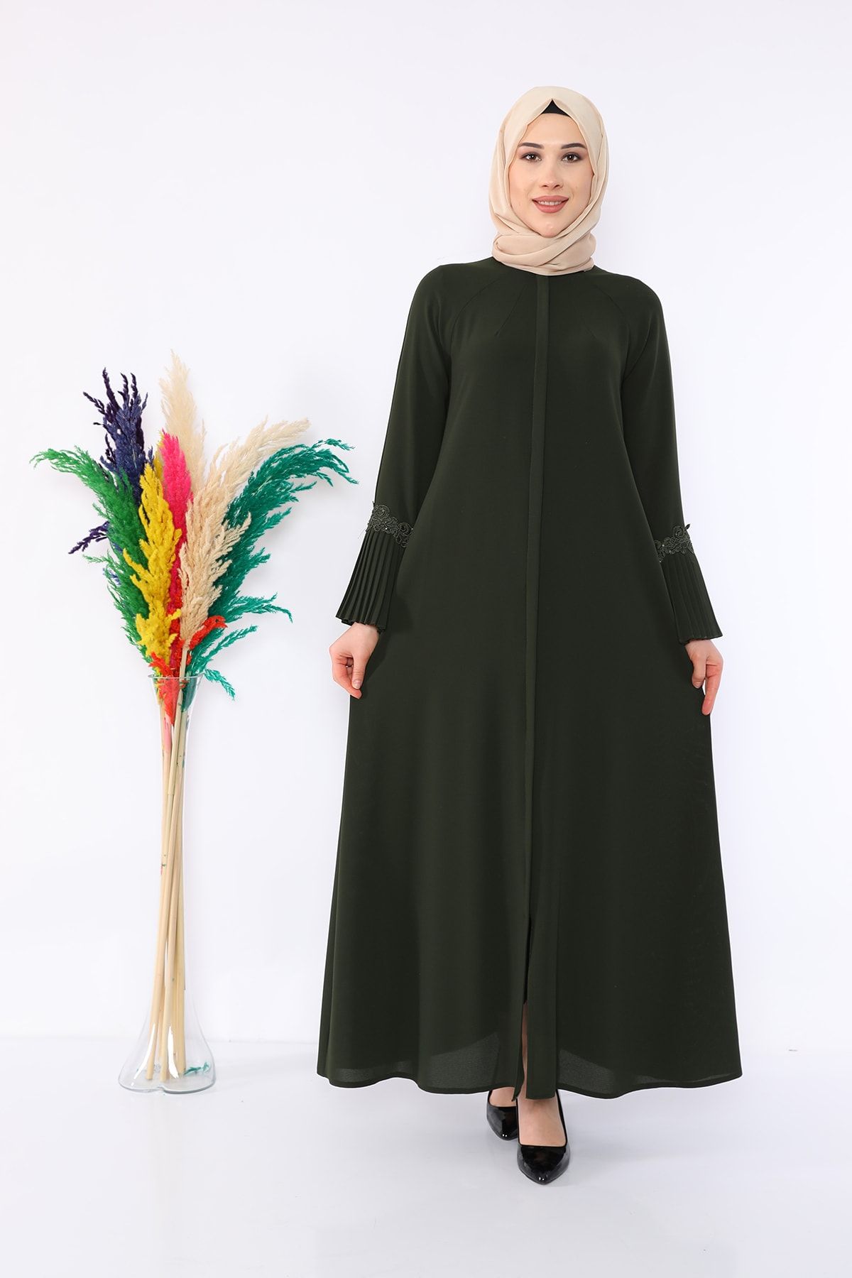 Zeynep Tesettür Pilise Model - Yeşil