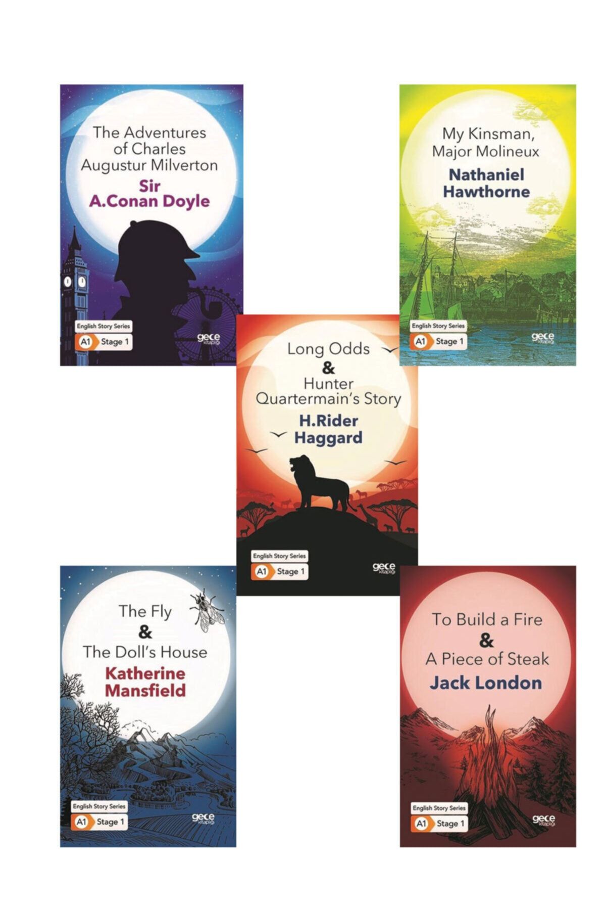 Gece Kitaplığı Ingilizce A1 Stage 1 Hikaye Serisi 5 Kitap Set