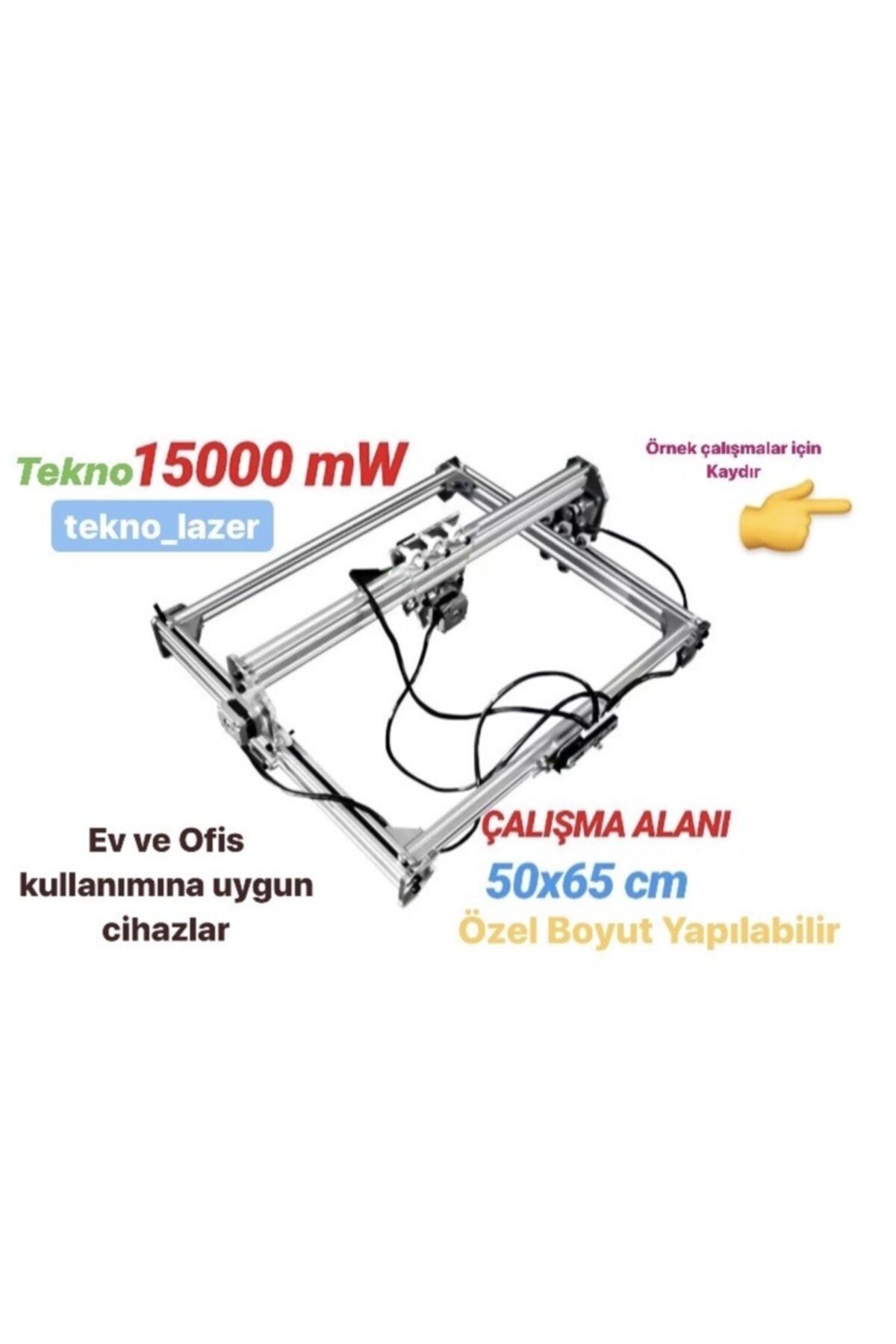 TEKNO LAZER 15000mw Lazer Yazım,çizim,kesim,baskı Makinesi (50x65cm)