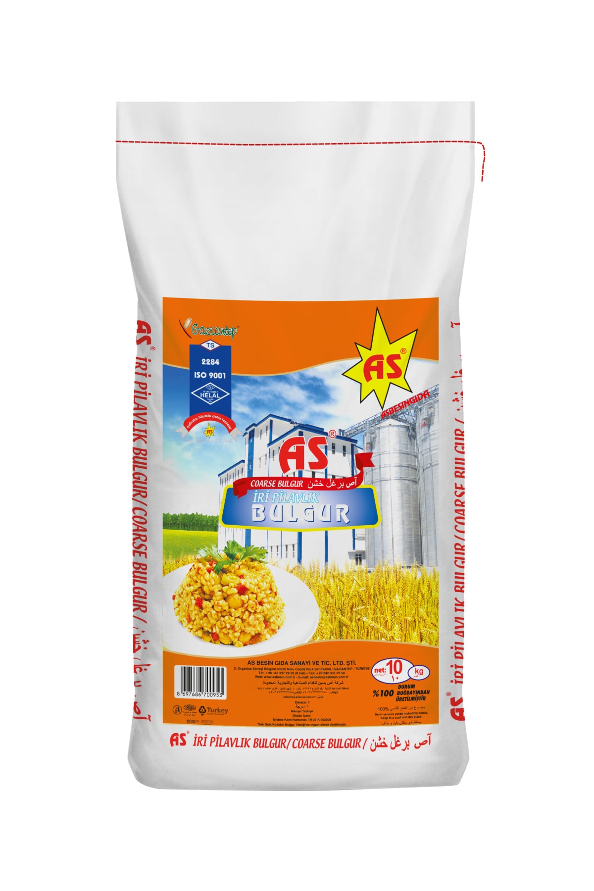As Bakliyat As Iri Pilavlık Bulgur - 10 Kg