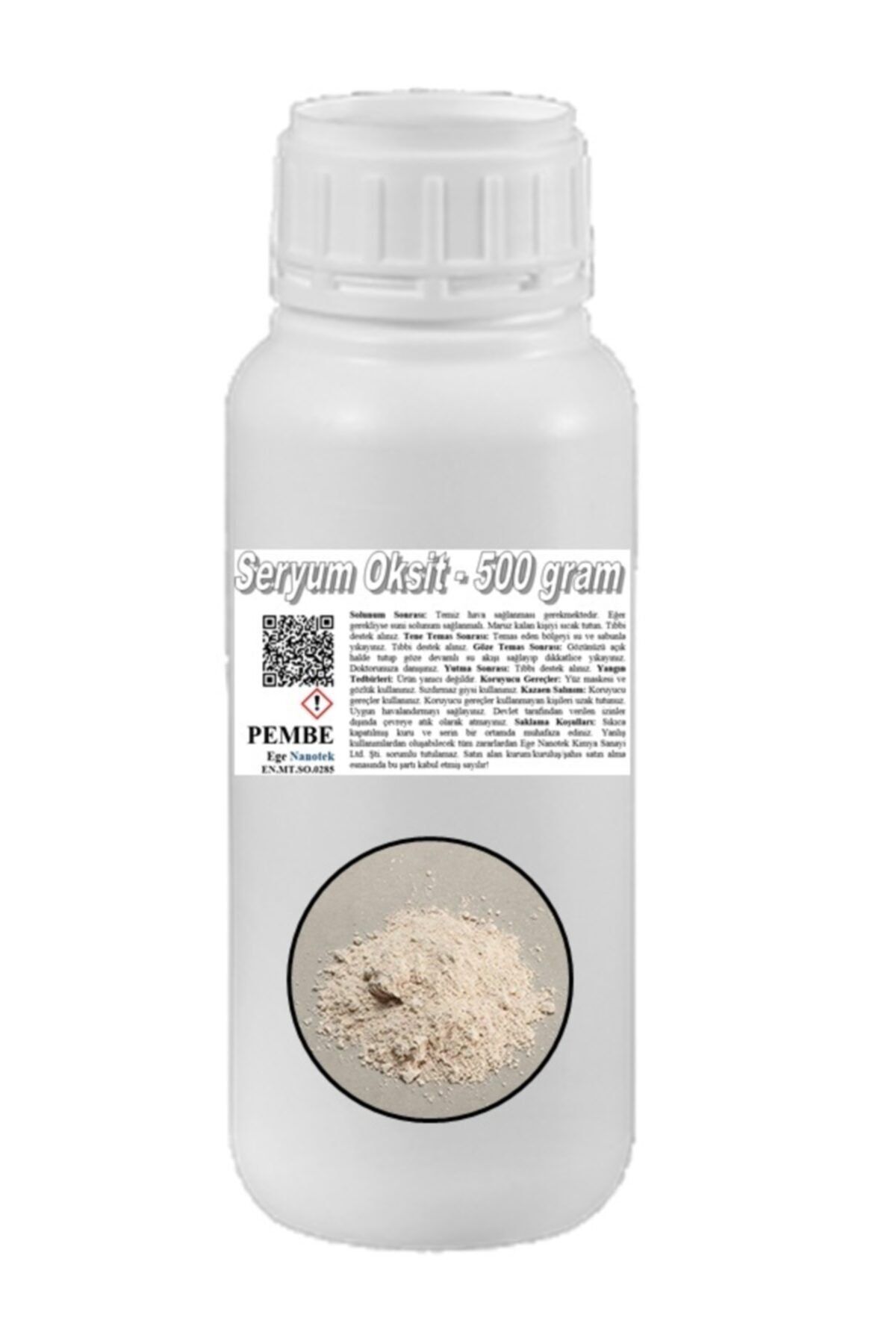 EGE NANOTEK Pembe Araba Cam Çizik Giderici Seryum Oksit - 500 gram