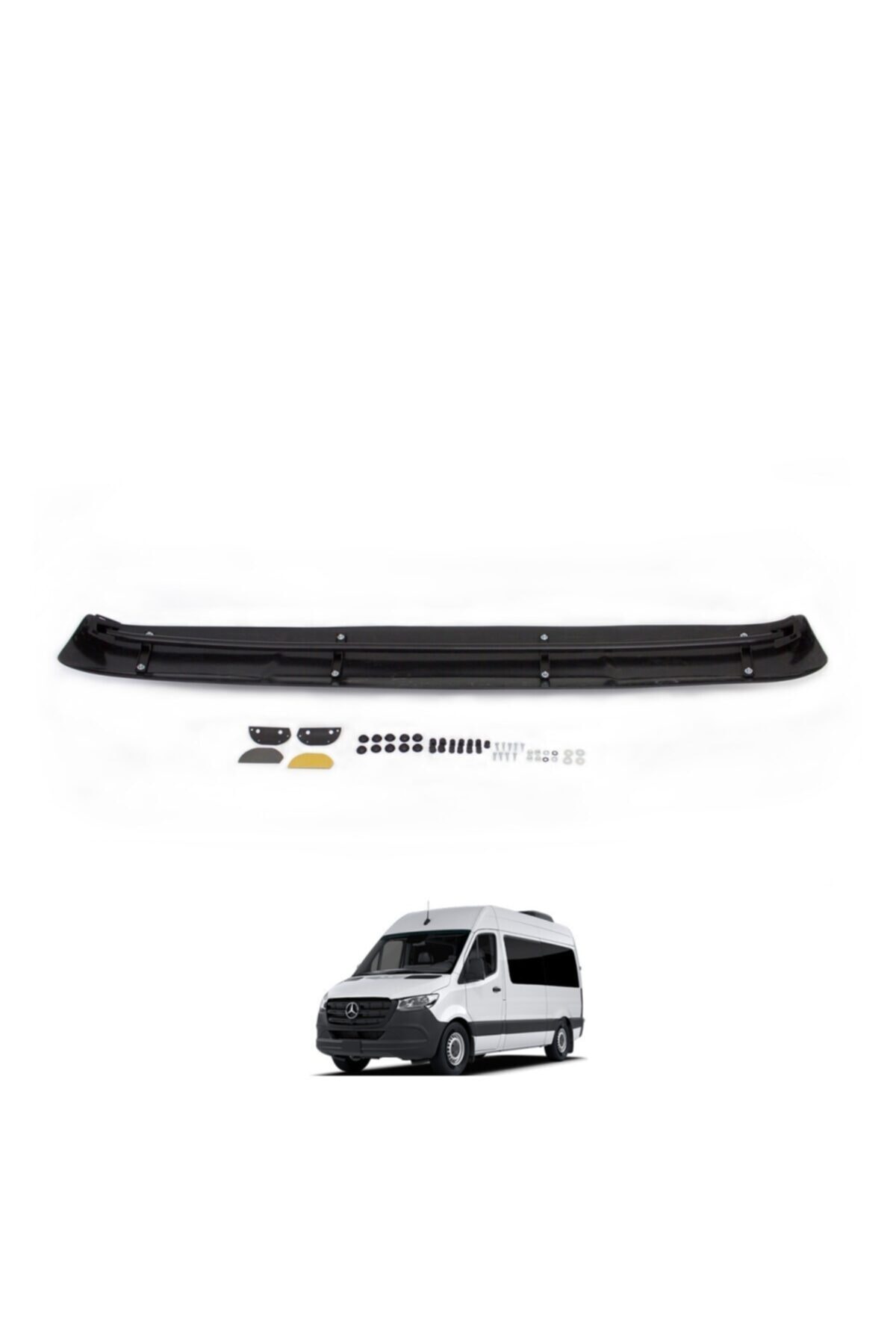 Cappafe Mercedes Benz Sprınter W907 2018 2019 2020 2021 Ön Cam Güneşliği Siyah