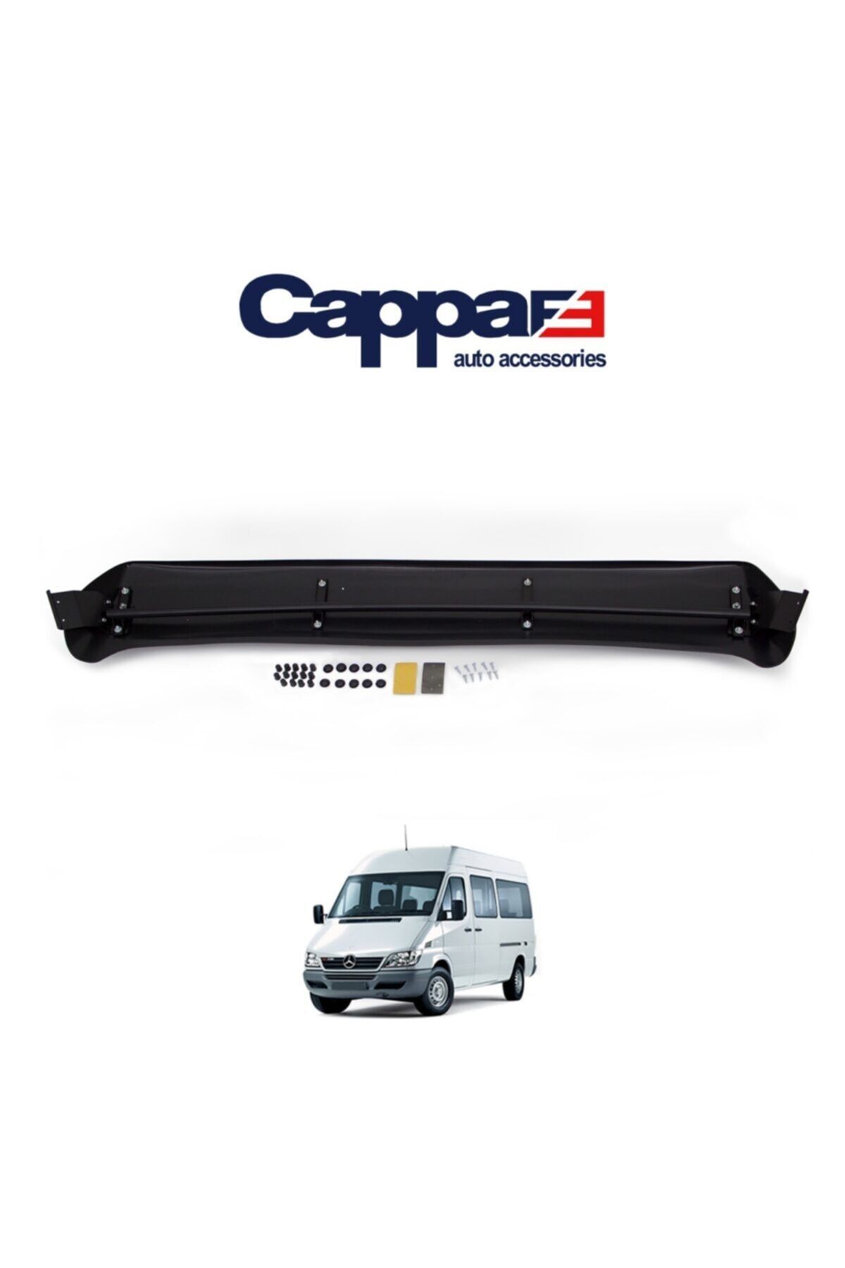 Cappafe Mercedes - Benz Sprınter W90 2000 2001 2002 2003 2004 2005 2006 Ön Cam Güneşliği Siyah
