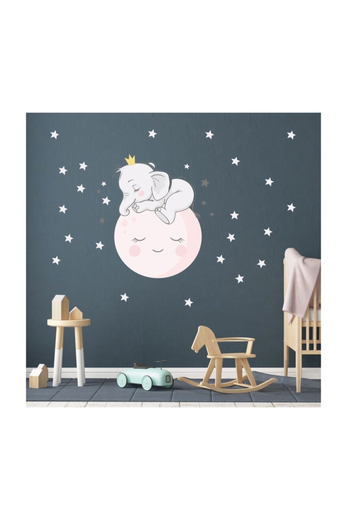 KT Decor Çocuk Bebek Odası Duvar Sticker Fil Ws144