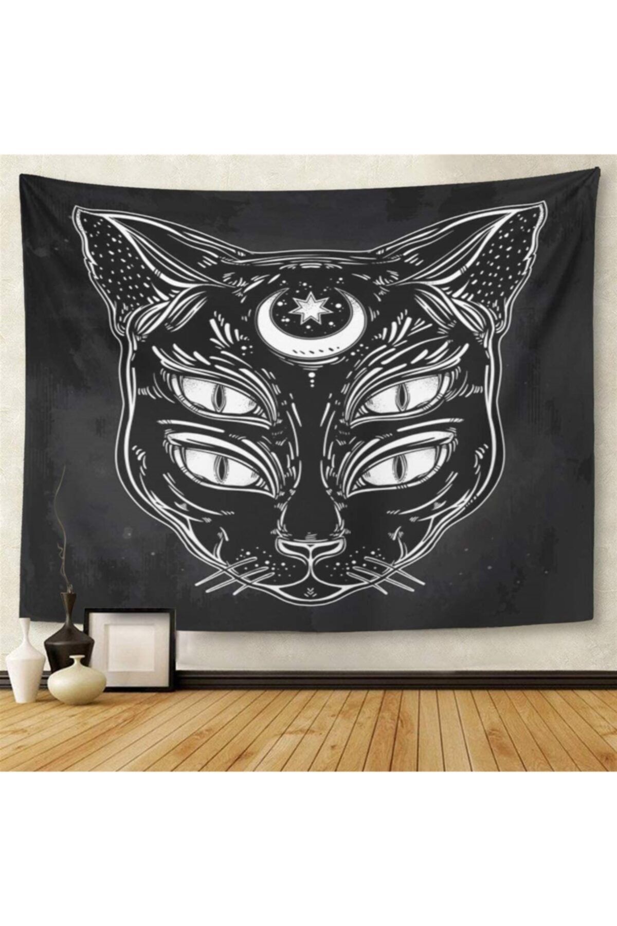 Trendiz Goblen Kedi Duvar Halısı