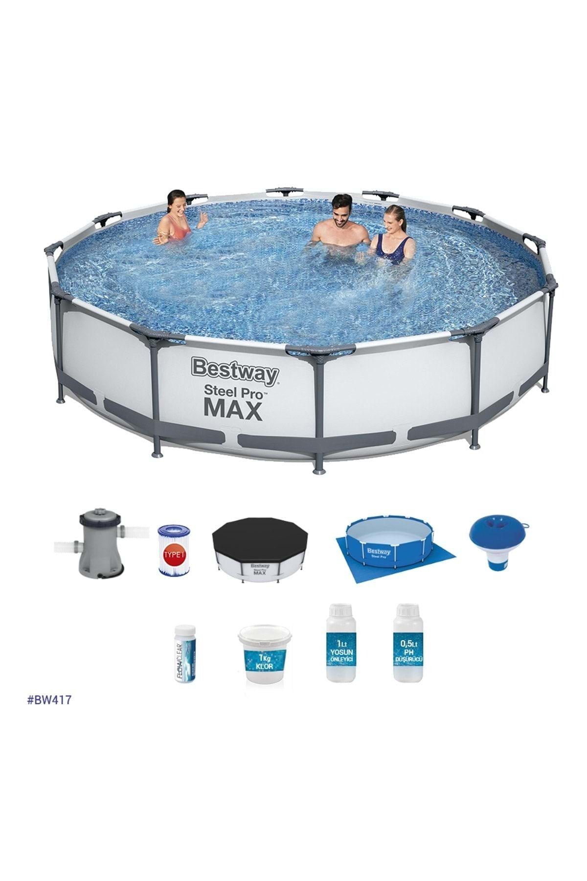 BESTWAY Prefabrik Havuz Seti 366 Cm X 76 Cm Bw417