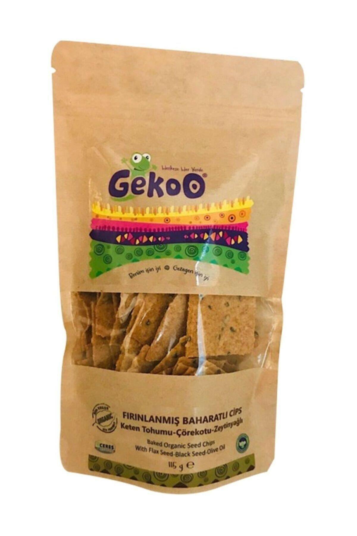 Gekoo Organik Fırınlanmış Keten Tohumlu-çörekotlu-zeytinyağlı Cips 115 gr