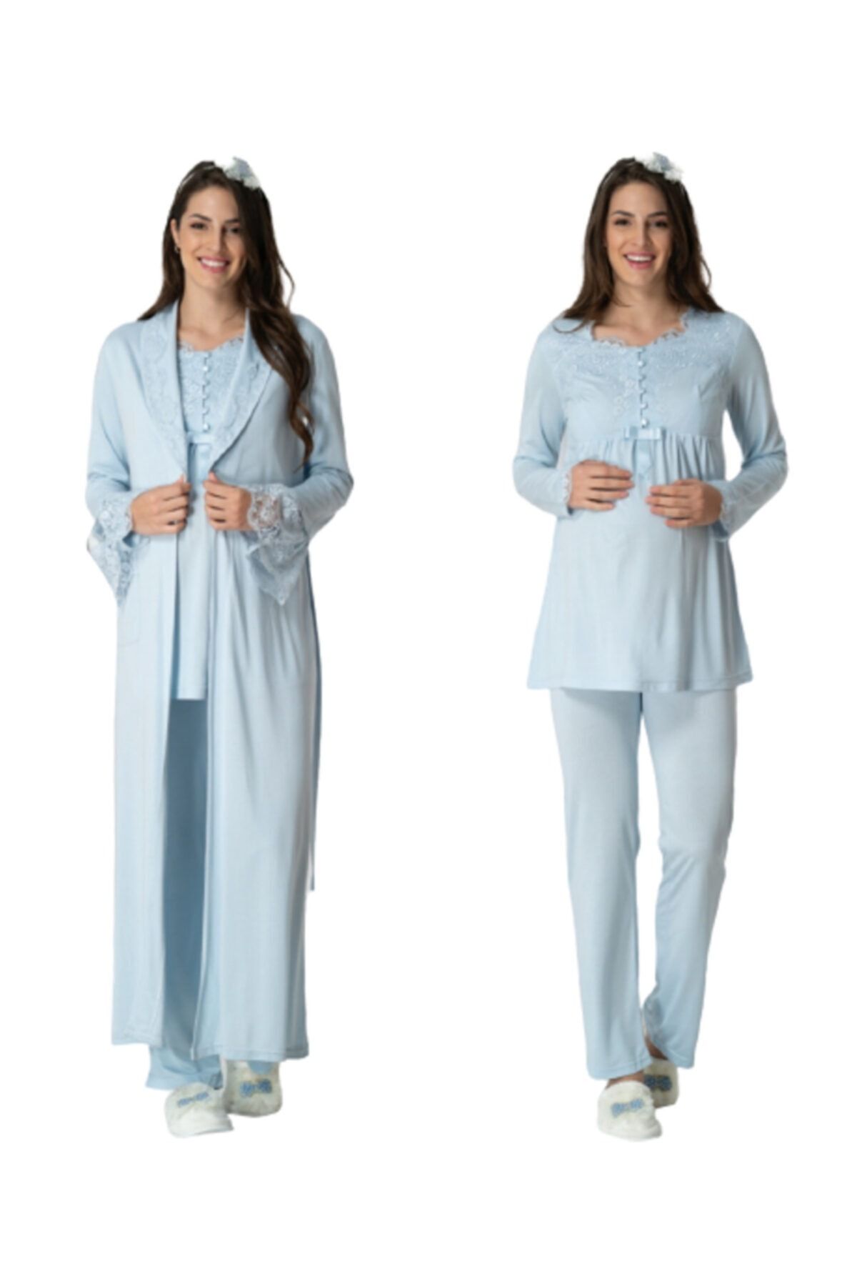 TeBurada Lohusa Sabahlıklı Pijama Takımı
