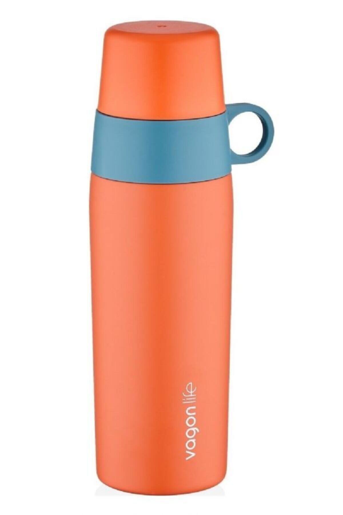 Vagonlife Hills Turuncu Çelik Termos Matara  450 ml