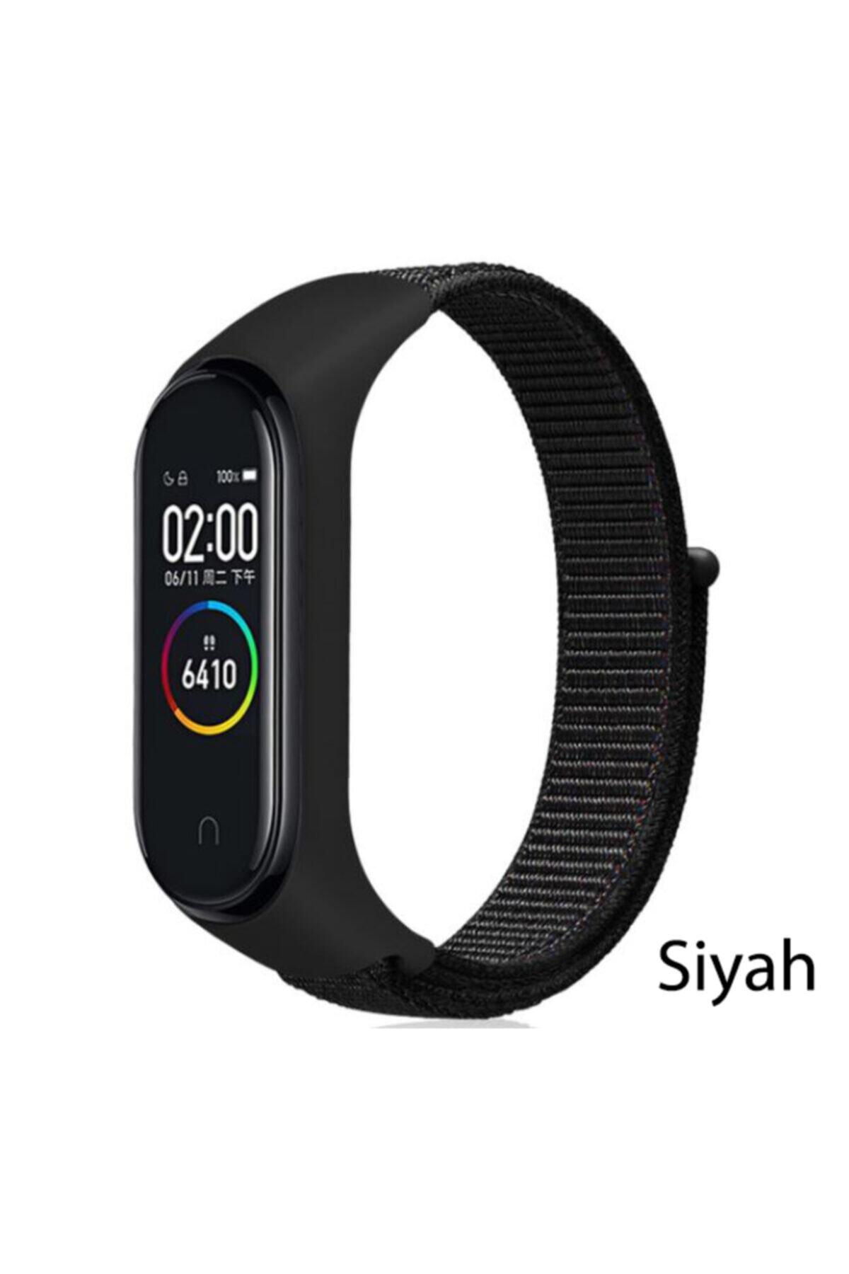 Techmaster Xiaomi Mi Band 5 Mi Band 6 Loop Kumaş Örgü Spor Tme Kordon Kayış