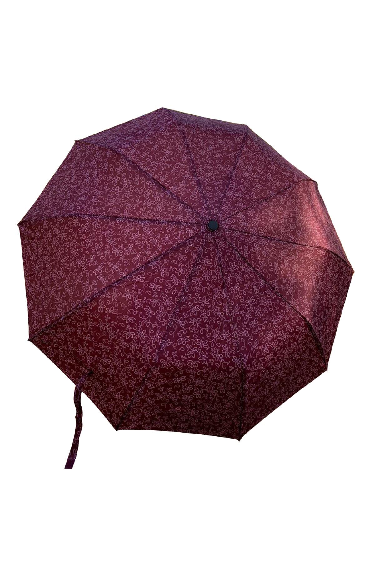 ROTA 3010w 8 Telli Otomatik Açılan Kadın Şemsiye Bordo