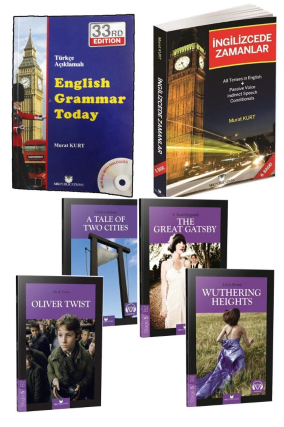 MK Publications Ingilizce Zamanlar Ve Grammer Seti + Stage 5 Okuma Seti