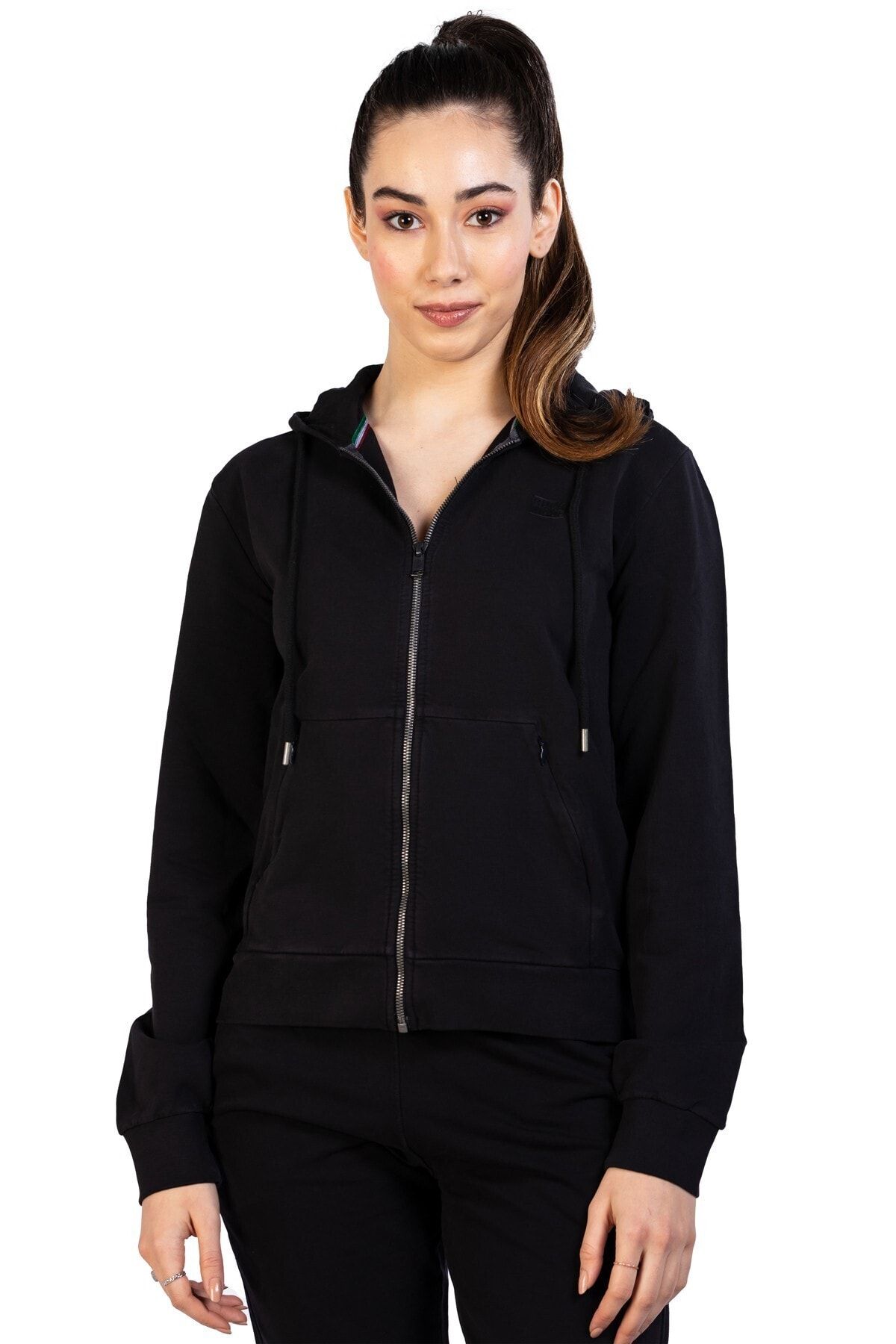 Ruck & Maul Kadın Siyah Spor Ceket 20y096 9000