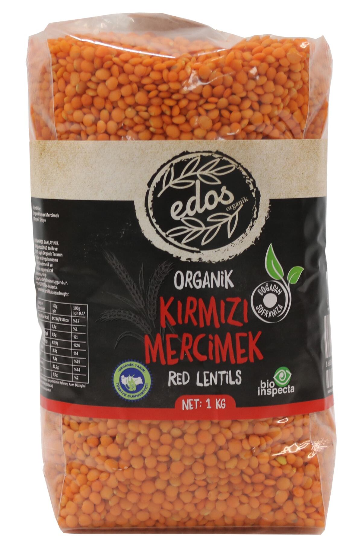 EDOS Organik Kırmızı Mercimek 1 Kg