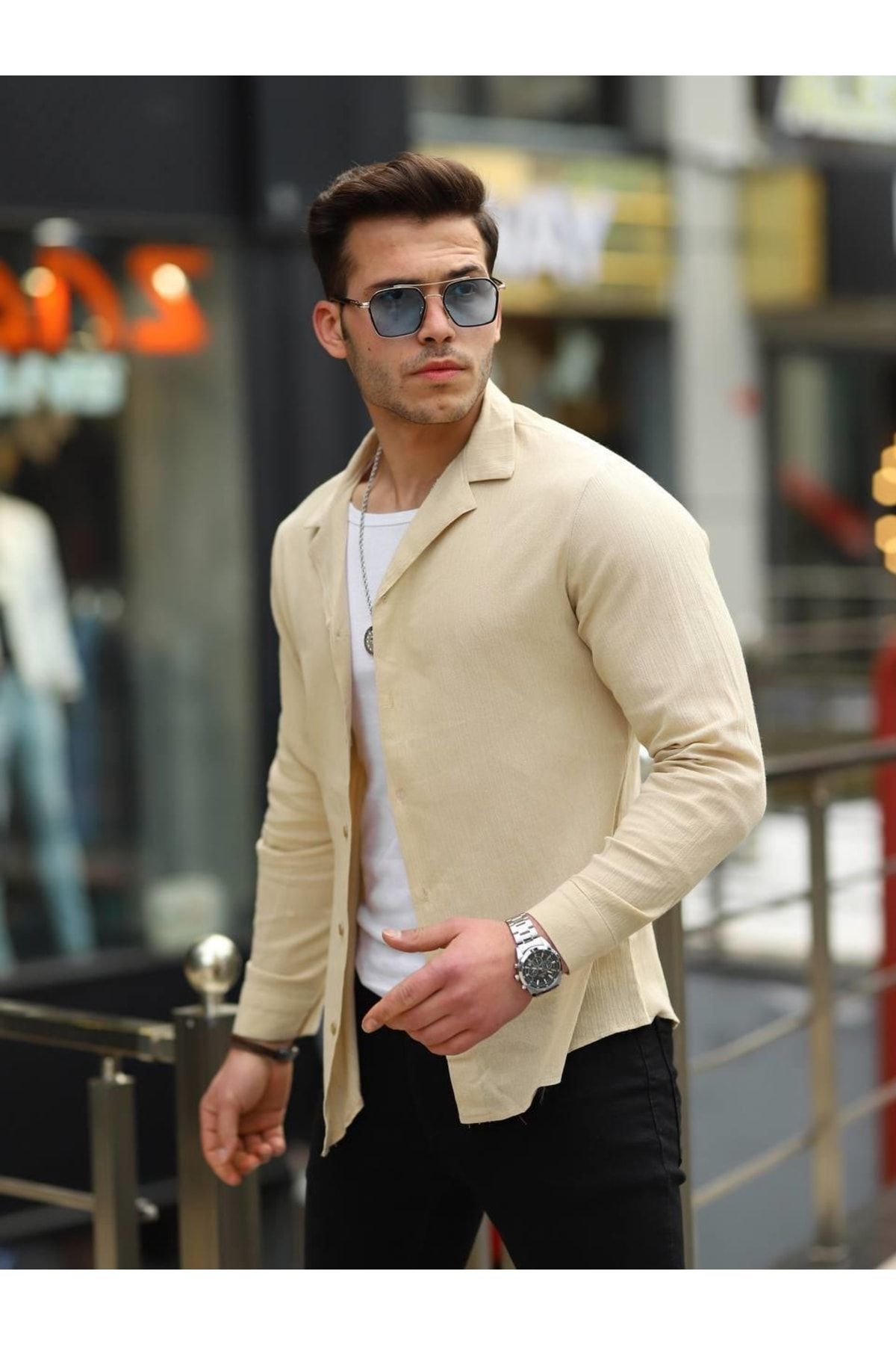 Shawl collar shirt mens 2025