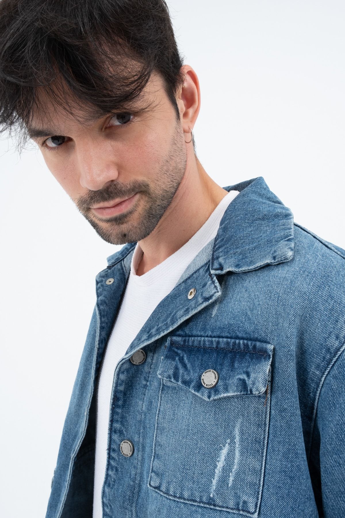 Denim jeans jacket for deals men