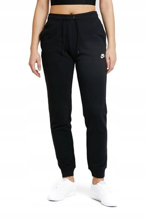 Sportswear Essantial Standart Kesim Siyah Kadın Eşofman Altı Image 3